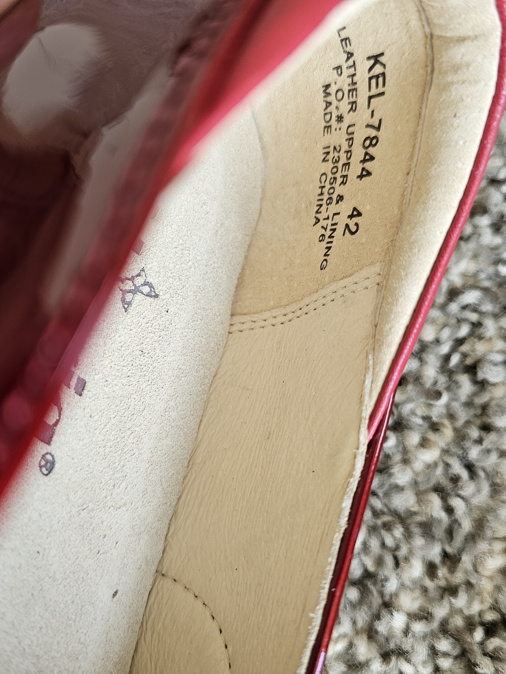Alegria Red Patent Slip-On Loafers size 42/11 - Picture 9 of 9